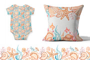 Watercolor Mermaid Collection, an Animal Illustration by MayaNavits (Thumbnail 9 of 15)