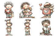 Whimsical Valentine Father Clipart, an Illustration by DreamArtGraphic (Thumbnail 4 of 4)