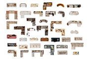 Sofa Floor Plan Pack – Top View, an Object Graphic by SketchBoyko (Thumbnail 6 of 6)