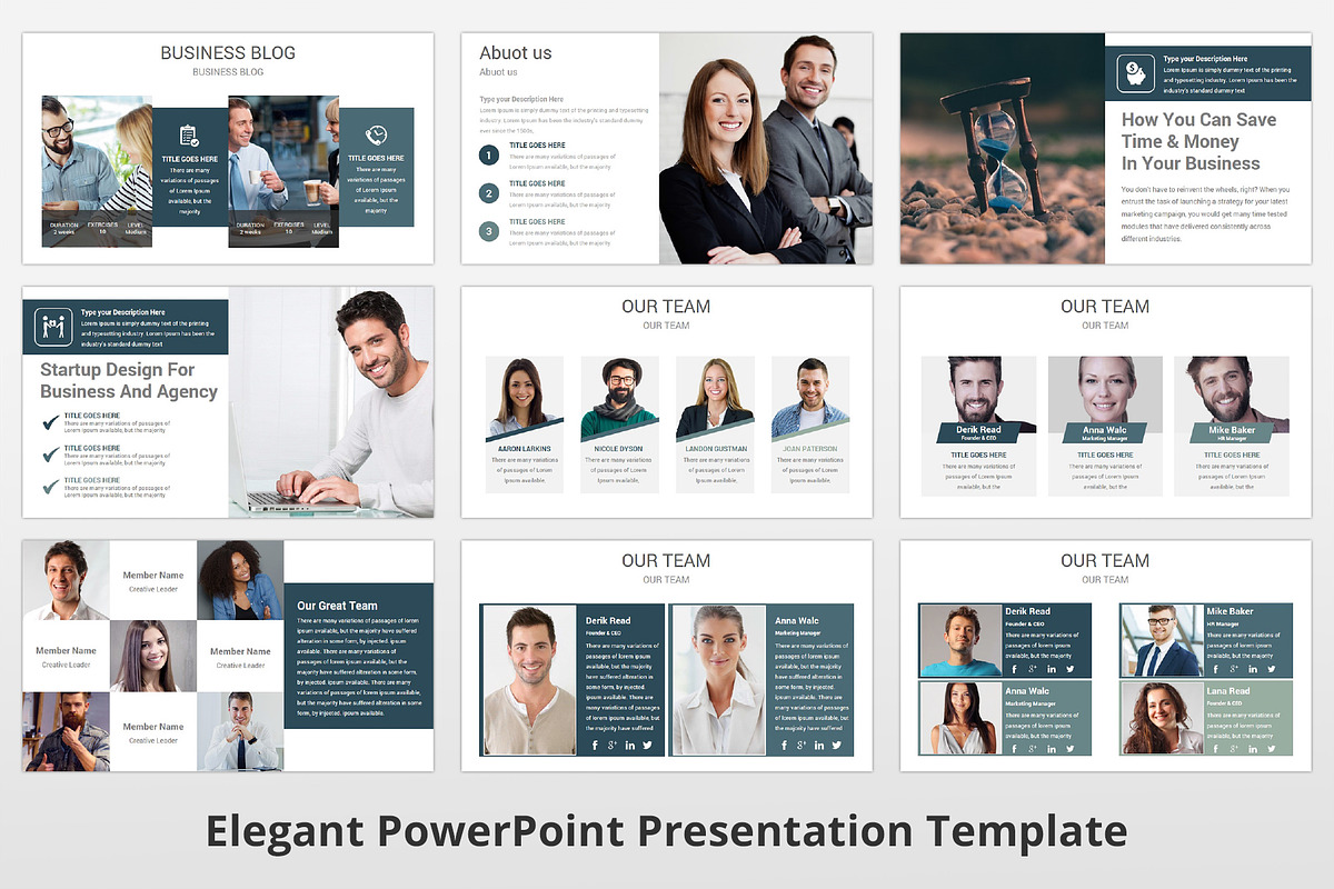 Elegant PowerPoint Template, a Presentation Template by GraphicStan