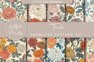 Toile Seamless Pattern, a Pattern Graphic by Artful Prints