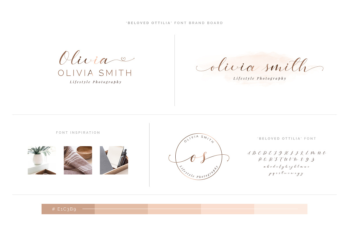 Beloved Ottilia Font + Free Logos preview 7