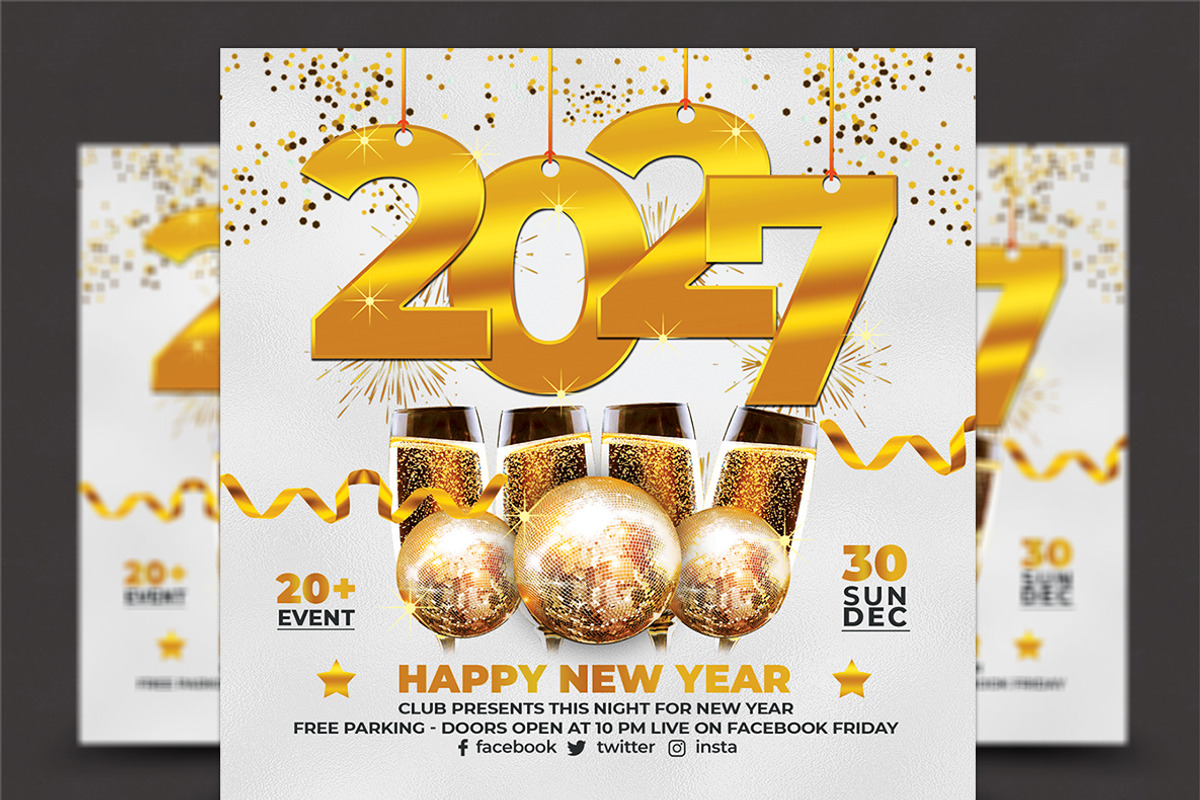 New Year Flyer, a Flyer Template by AfzaalGraphics (Photo 1 of 2)