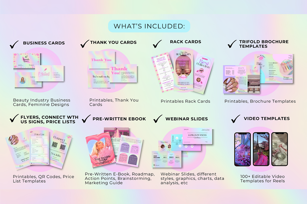 1000 Templates Brand Kit Pastel, a Social Media Template by CopertiniStudio (Photo 3 of 8)