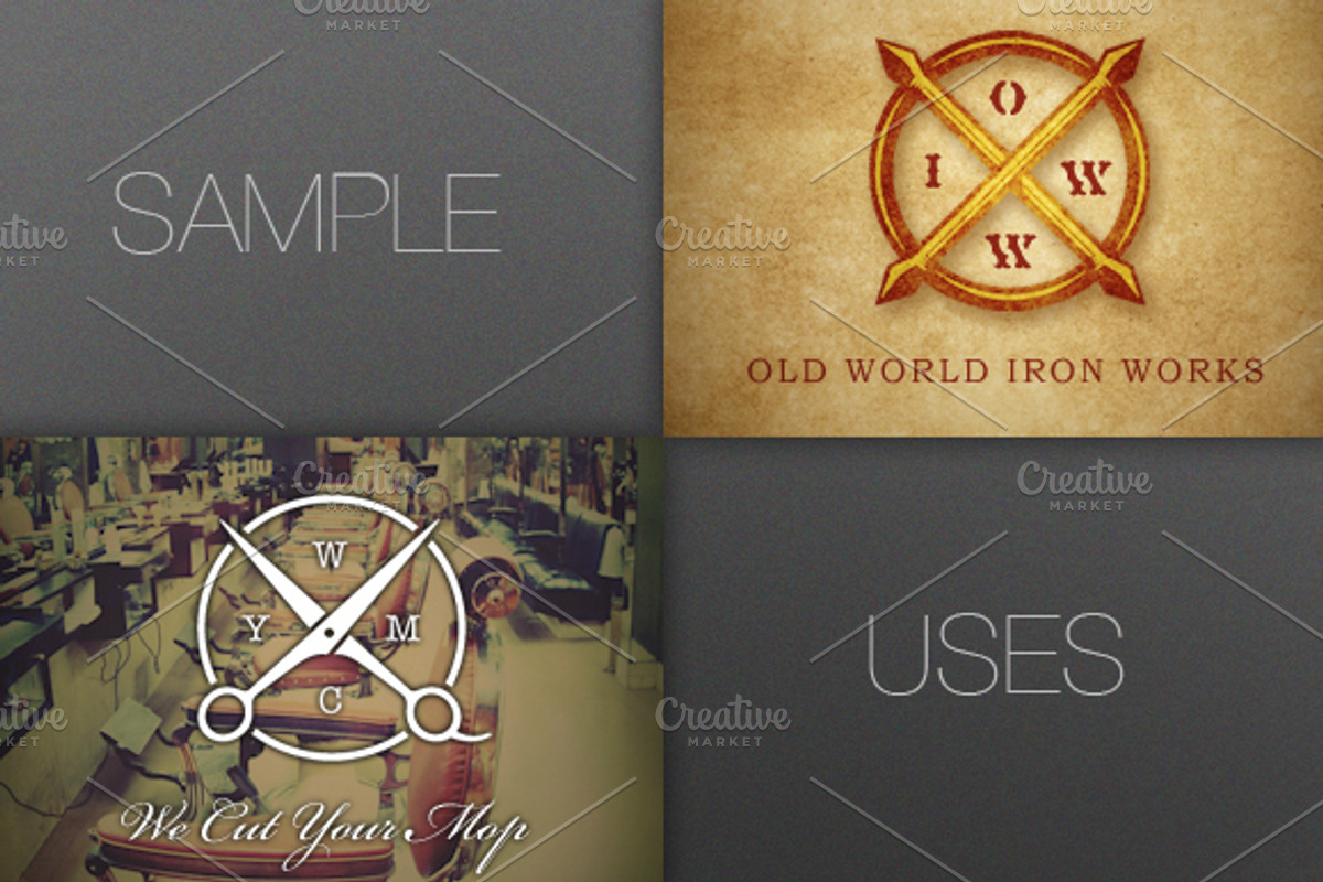 Vector Crossed Initials Icon Set, an Icon by END (Photo 3 of 3)