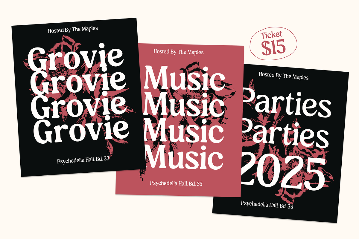 Meaty Nineties - Modern Retro, a Serif Font by Holyline Design (Photo 9 of 15)