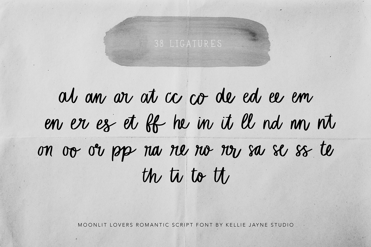 Moonlit Lovers Romantic Script Font, a Handwritten Font by Kellie Jayne Studio (Photo 5 of 10)