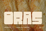 Oras - Chunky Bold Food Font, a Sans Serif Font by Pandeka Studio (Thumbnail 1 of 9)