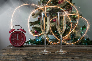 Celebrating new year with champagne, a Holiday Photo by 1miromiro