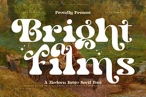 Bright Films Modern Retro Serif Font