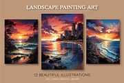 Landscape Painting Art 01. Wall Art., a Decorative Illustration by KENO Mascots (Thumbnail 2 of 8)
