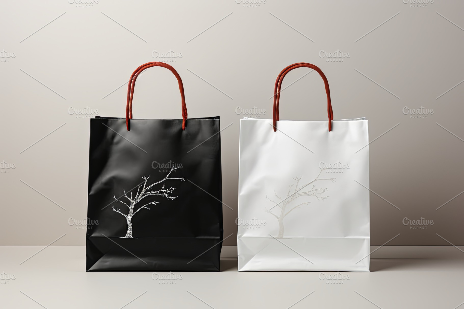 Fashionable blank tote bags mockup o, a Beauty & Fashion Photo by Pixeness Studio