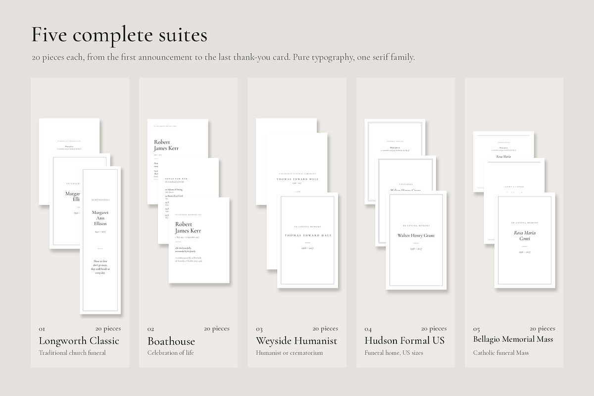 Memorial Stationery 100 Templates V2, an Invitation Template by pawellpi (Photo 3 of 90)