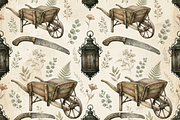 Vintage Gardening Elements Clipart, a Decorative Illustration by youtoview (Thumbnail 13 of 13)