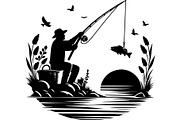 Fishing Vector Scene Bundle, an Object Graphic by jahid234 (Thumbnail 13 of 13)