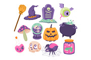 Spooky Cute Halloween Elements, an Object Graphic by Vesvocrea (Thumbnail 3 of 5)