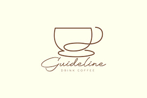 Continuous Line Cup Coffee Logo