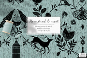 Homestead Linocut Patterns & Motifs, a Pattern Graphic by Zeesi Design Garden (Thumbnail 1 of 11)