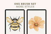 REALISTIC PROCREATE WATERCOLOR BRUSH, a Brush Add-On by BeeRubby (Thumbnail 5 of 10)
