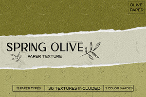 Spring Olive Handmade Paper Set