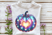 Halloween Pumpkin Iridescent Clipart, an Illustration by CraftArtStudio (Thumbnail 4 of 6)