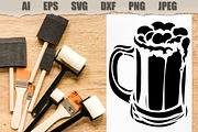Stencils Beer Mug, a Food Illustration by MARYCRAFTIRIA (Thumbnail 3 of 3)