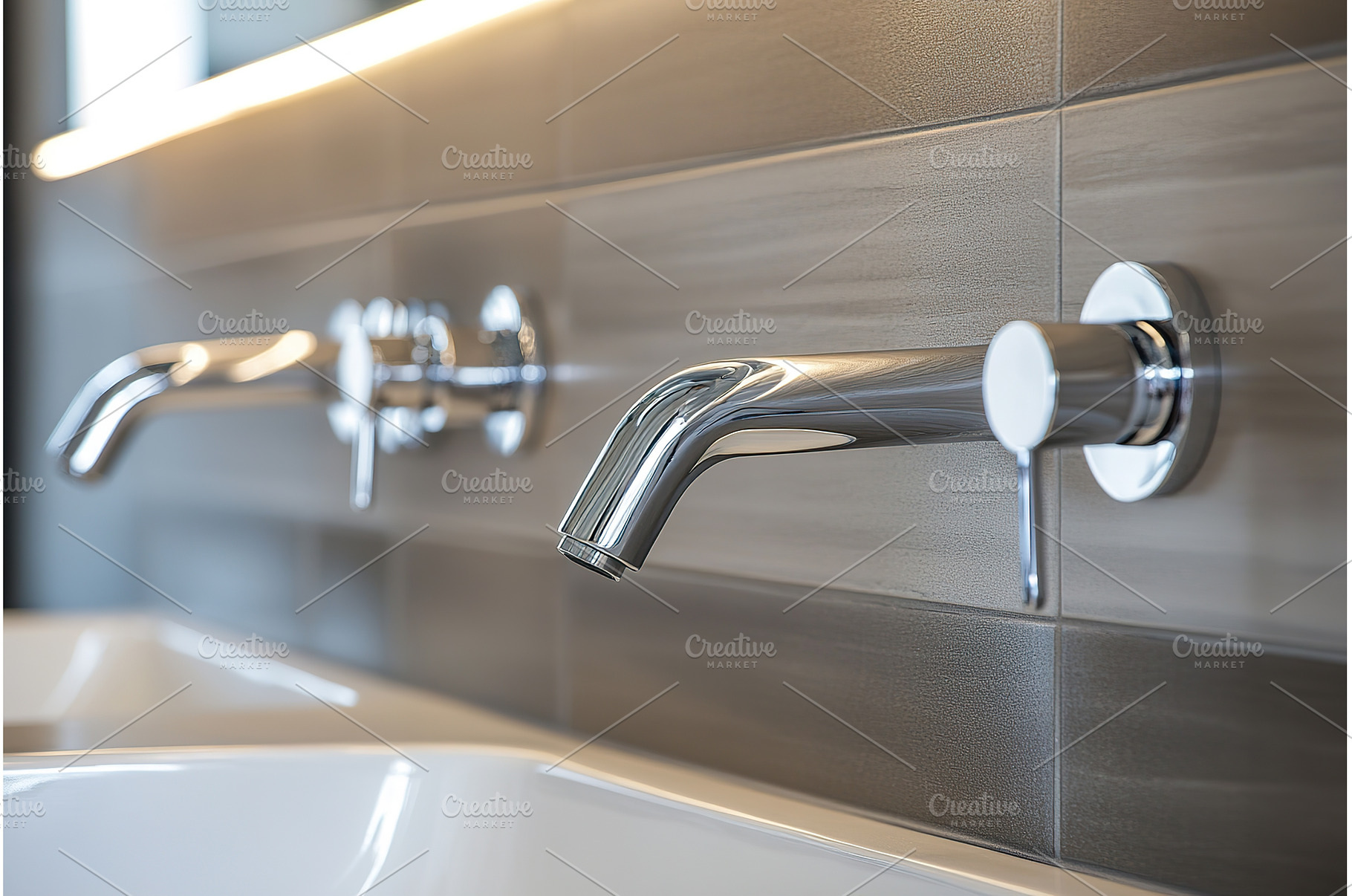 Modern bathroom featuring chrome, an Industrial Photo by Lermont51