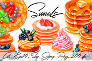 Sweets - vector set, an Object Graphic by ViktoriArt (Thumbnail 1 of 6)