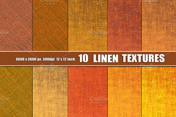 Orange Linen Canvas Texture preview 4