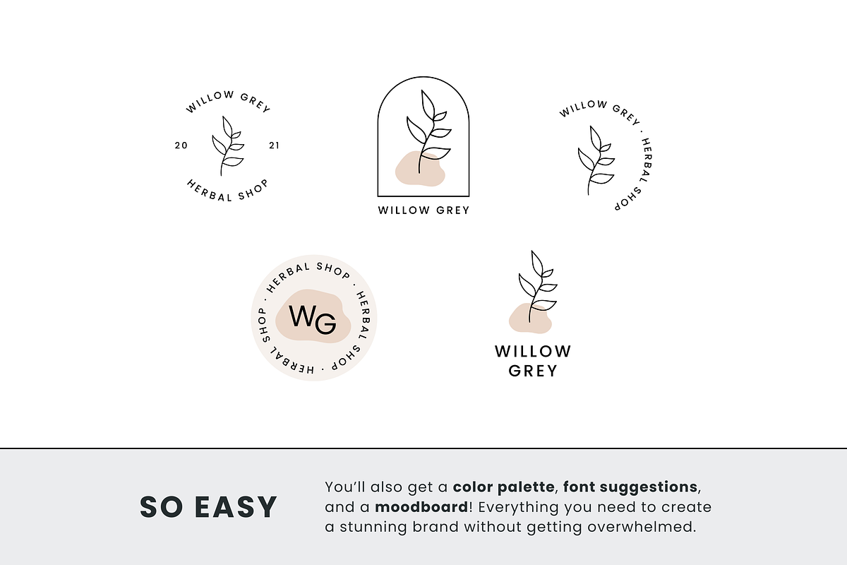 Canva Logo Kit | Botanical Logo, a Branding & Logo Template by Erin Cassidy (Photo 3 of 9)