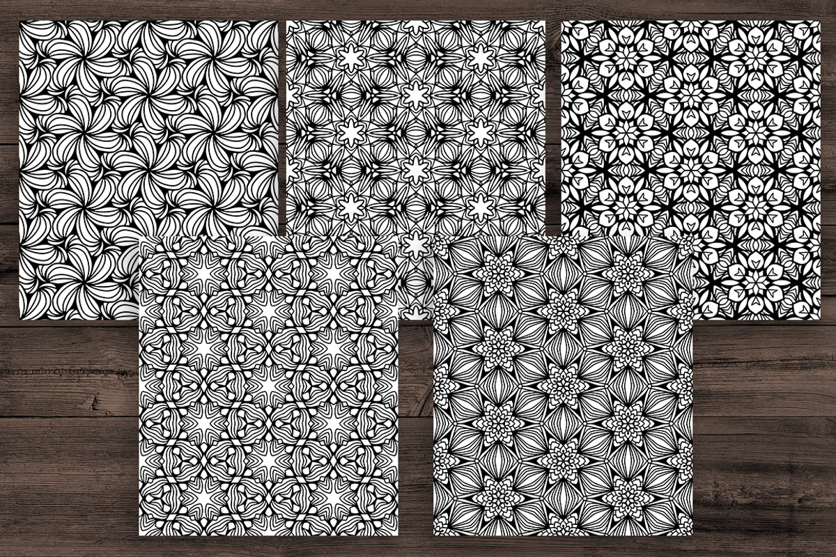 125 seamless hand drawn textures, a Pattern Graphic by Mandarinkas art (Photo 21 of 23)