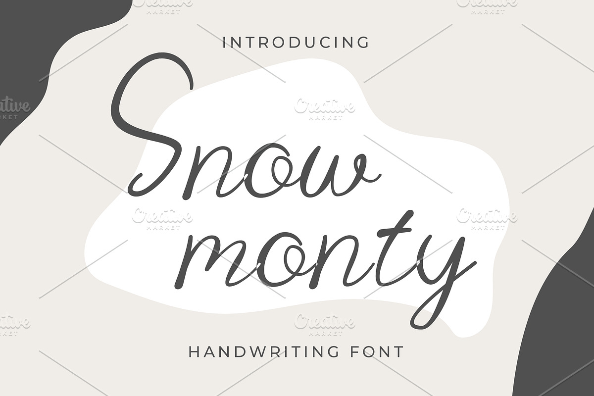 Snow Monty - Script Signature Font, a Script Font by Artiveko (Photo 1 of 4)
