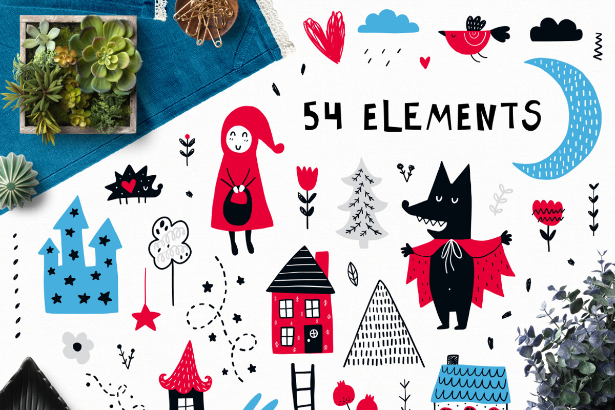 Fairytale Time - Clipart Collection, a Decorative Illustration by Velliniki (Photo 3 of 8)