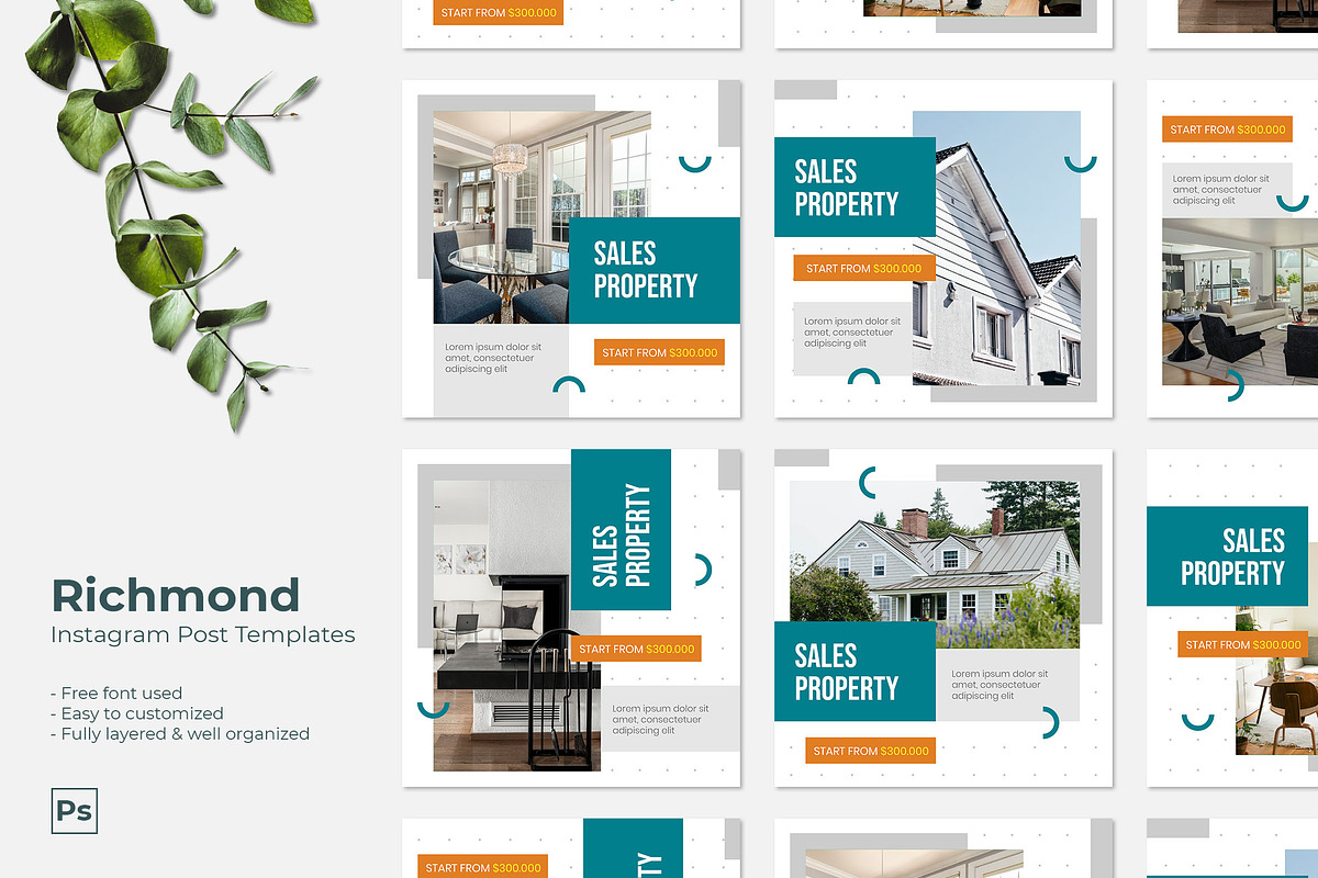 Richmond Facebook & Instagram Post, a Social Media Template by MuSan (Photo 1 of 5)