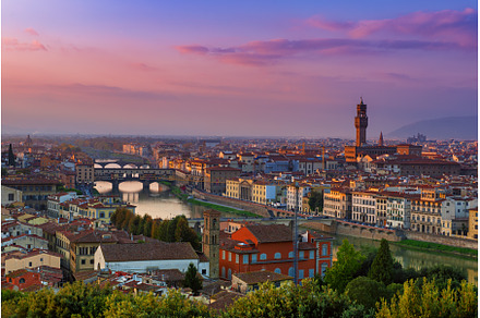 Florence View at sunset, an Architecture Photo by Nature and travel