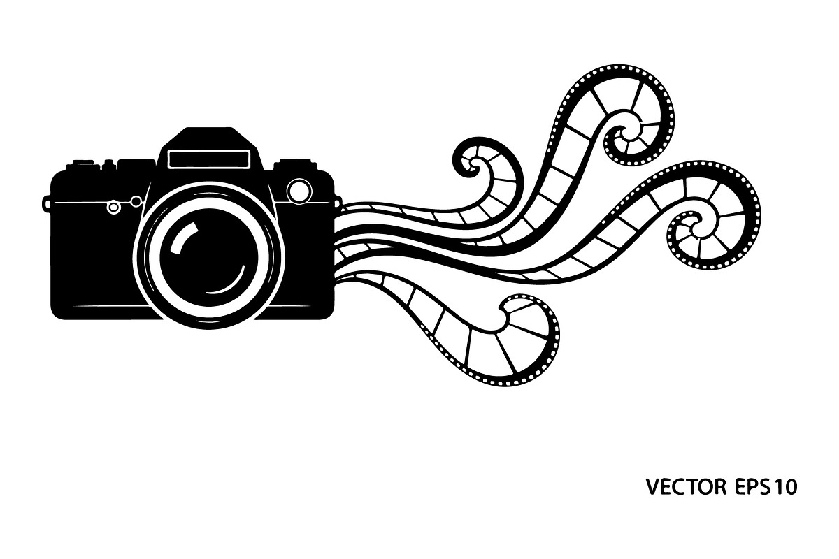 Vintage Camera Film Silhouette, an Object Illustration by yasushie (Photo 22 of 31)
