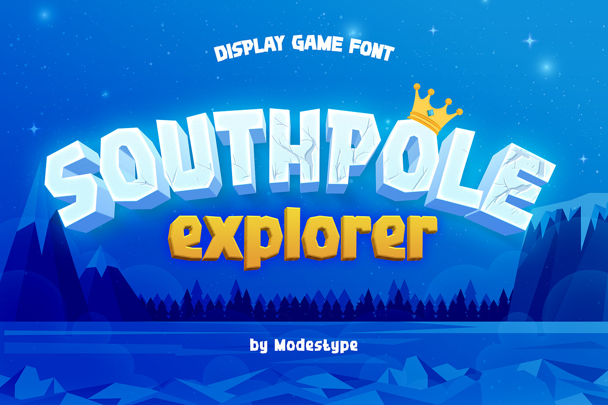 Southpole Explorer - Frozen Font, a Sans Serif Font by Modestype Studio (Photo 1 of 10)