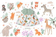 Safari Baby animals illustration, an Animal Illustration by OxanaTally (Thumbnail 2 of 18)