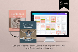 Happiness Workbook Canva Templates