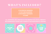 Rainbow Social Media Banners, a Social Media Template by SunshineStudioBoutique (Thumbnail 3 of 8)
