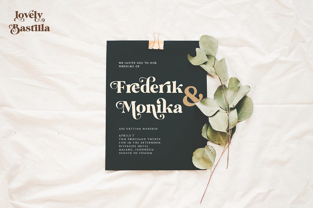 Lovely Bastilla | Retro Serif Font, a Serif Font by MchCrafter (Photo 7 of 18)