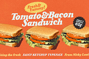 Saucy Ketchup! A Retro Serif, a Serif Font by Nicky Laatz (Thumbnail 3 of 20)