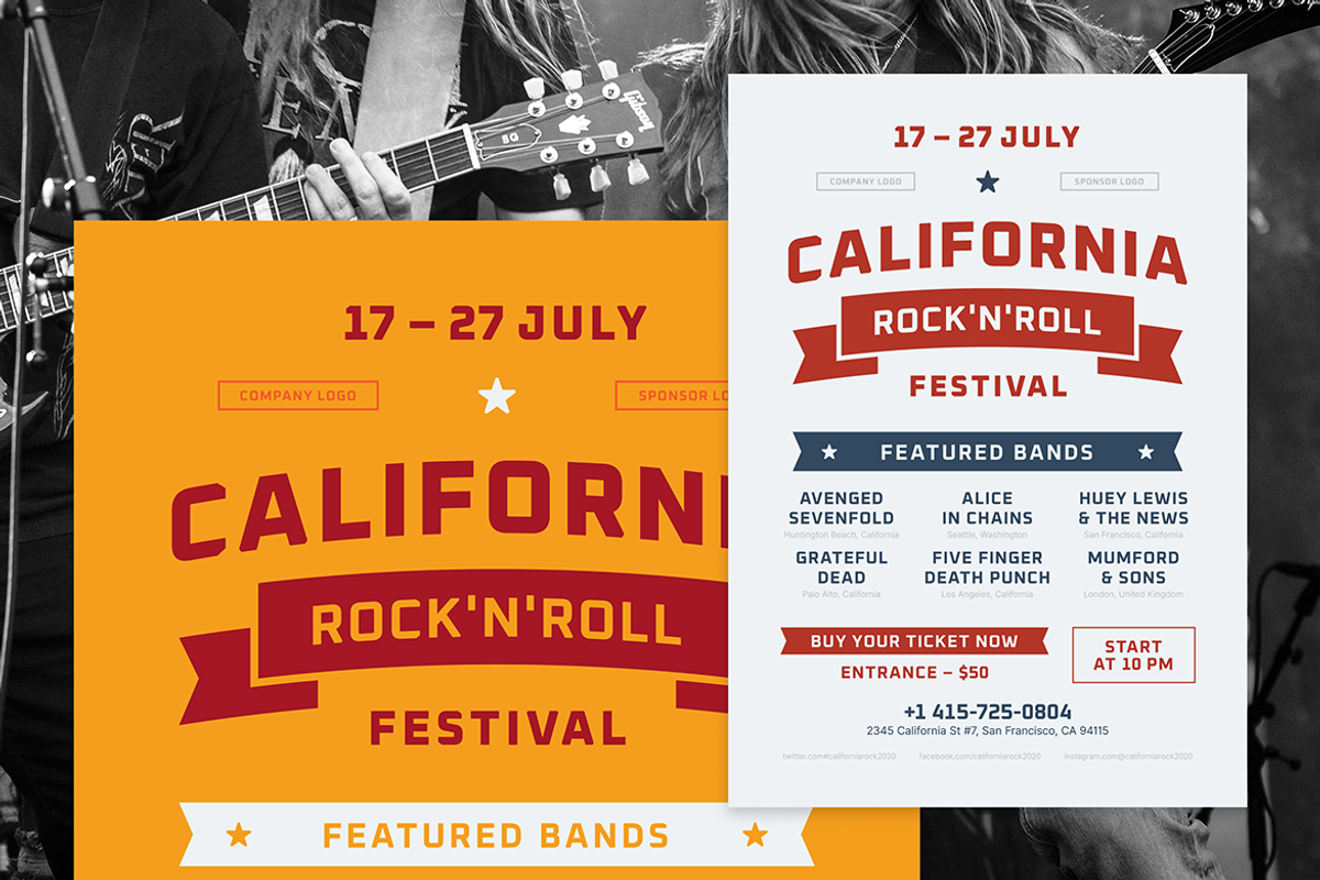 Music Festival Poster Template, a Flyer Template by Danil Polshin (Photo 4 of 10)