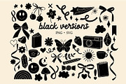 Cute & Quirky Retro Linocut Clipart, a Decorative Illustration by Ginny and Sam (Thumbnail 3 of 11)