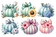 Floral Pumpkin Clipart, an Illustration by Designworld (Thumbnail 3 of 6)