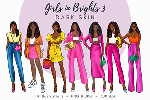 Girls In Brights 3 - Dark Skin