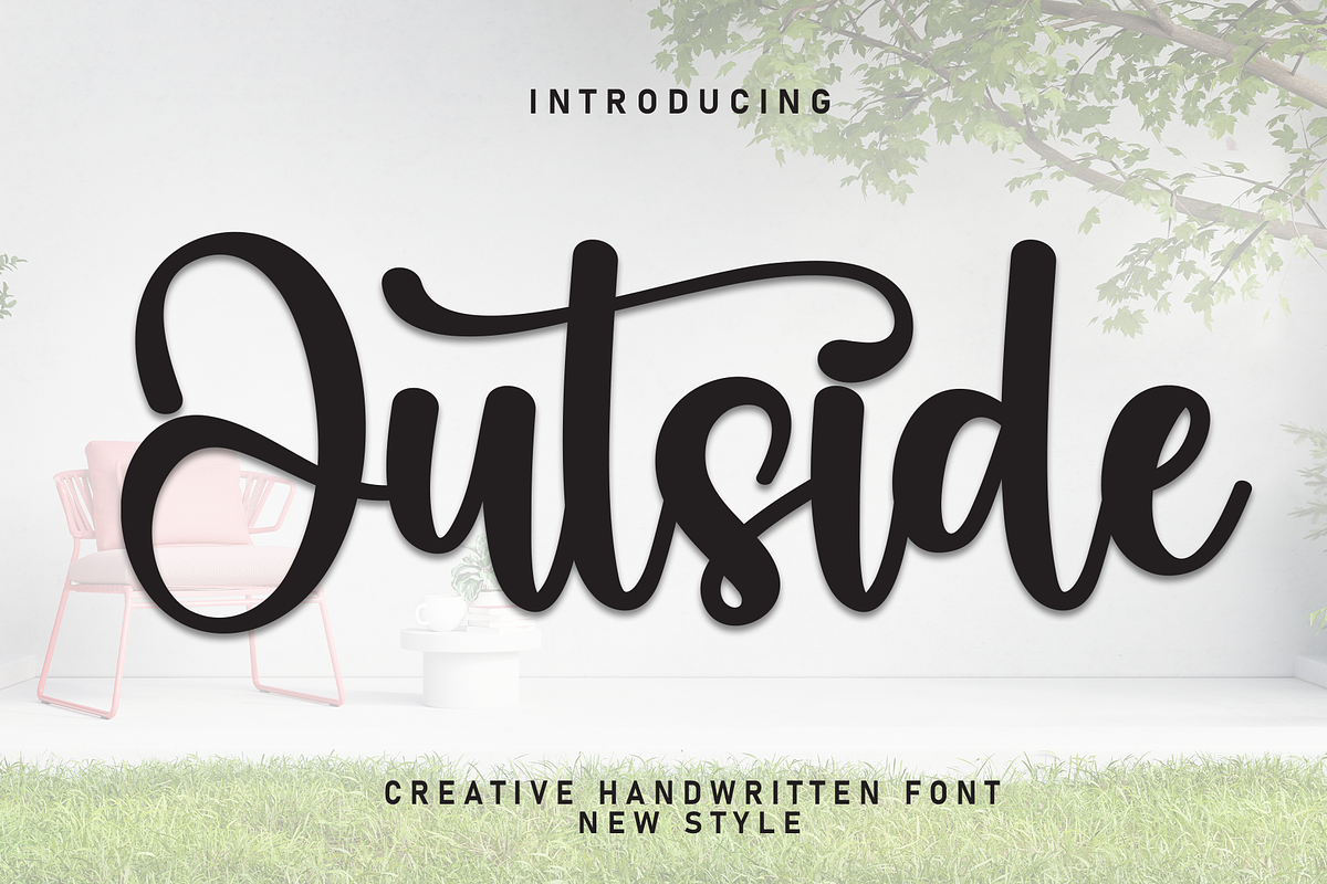 Outside | Script Font, a Handwritten Font by Scratchones (Photo 1 of 9)