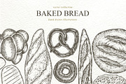 Baked Bread Vector Illustrations, a Food Illustration by Lubov Illustrations Shop (Thumbnail 1 of 7)