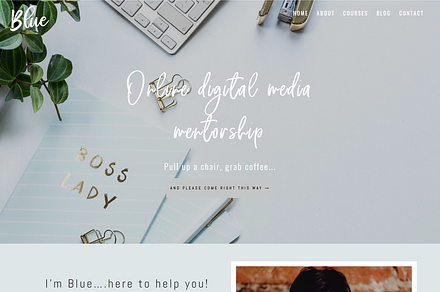 Blue Divi Child theme for business