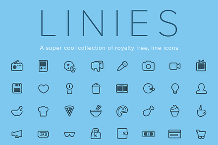 Linies - Line icon set